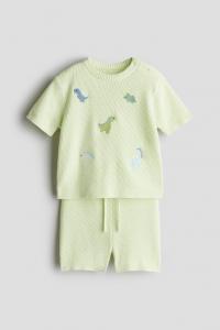 Костюм-Двойка из структурированного хлопка. H&M, мультиколор