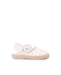 Эспадрильи для девочки с пряжкой Pisamonas, белый