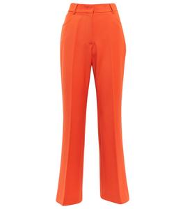 Брюки с высокой талией и складками Stella McCartney, Tangerine