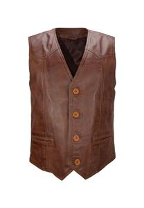 Кожаный жилет Ludwig мокко мужской жилет из кожи ягненка наппа с застежкой на пуговицы Lolus, цвет Mokka