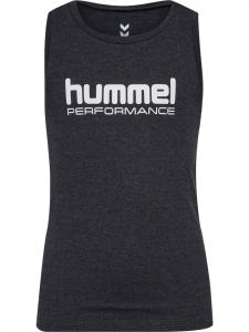 Hummel Спортивная футболка для девочек Hmljr Top Multisport, черная меланжевая