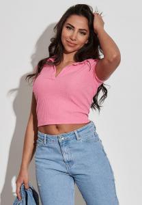 Поло ONLY CROPPED, Pink