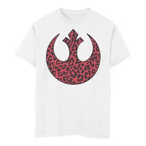 Футболка с графическим рисунком и принтом гепарда для мальчиков 8–20 лет с эмблемой восстания «Звездных войн» Star Wars, белый