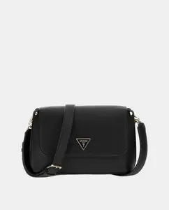 Сумка через плечо с клапаном и магнитной застёжкой Guess, черный