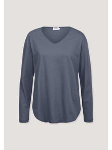 Hessnatur Футболка с длинными рукавами серо-голубого цвета