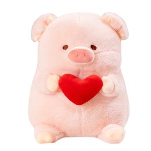 Мягкая и милая плюшевая кукла в виде поросенка с сердечком высота 20см/30см/40см MLING