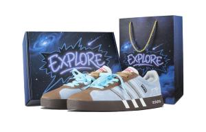 Adidas ВЛ Корт 2.0 Звездная Вселенная Амортизирующие, Износостойкие Лоу-топ Скейтборд Кроссовки Унисекс Синий — Светло-синий, цвет Light Blue