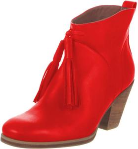 Женские ботильоны YDN с округлым носком и кисточками, на блочном среднем каблуке, на осень и зиму, размеры 4-15 US, Red