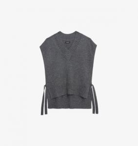 Кашемировый джемпер Maddy без рукавов Zadig&Voltaire, серый