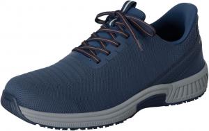 Мужские ортопедические кроссовки Orthofeet Yari с вязаным верхом и без шнурков, синий/оранжевый/темно-синий