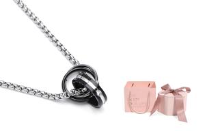 GENANX Унисекс-ожерелье серебристо-белое