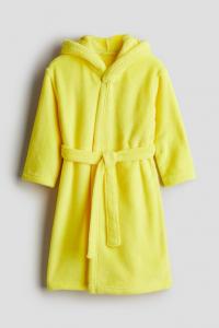 Флисовый халат H&M, желтый