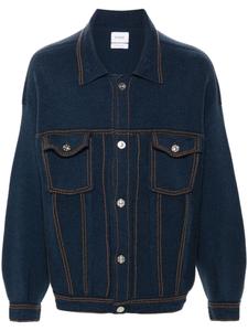 Куртка-рубашка с контрастной строчкой Barrie, синий