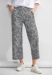 STREET ONE Брюки Marlene, с широкими штанинами, черный