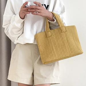 Стеганая утепленная сумка-тоут FASHNZFAB, бежевый