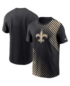 Мужская черная футболка New Orleans Saints Yard Line Fashion Asbury Nike, черный