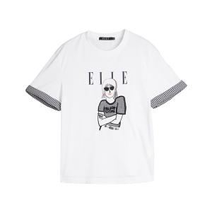 ELLE Футболка Women's White Crew Neck