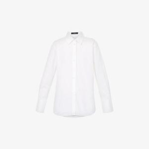 Рубашка из хлопка и поплина классического кроя Joseph, белый