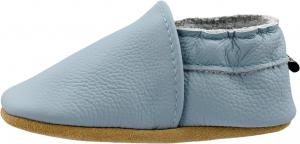 Детские кожаные обувь iEvolve, мягкие ходунки, пинетки-мокасины для малышей, голубой