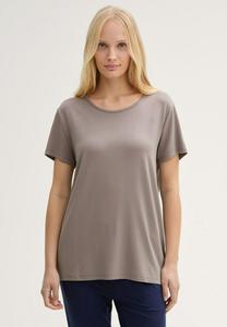 Пижамный топ TOM TAILOR KURZARM, Grey Medium Solid/Mottled Grey