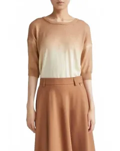 Шерстяной свитер с градиентным переходом цвета, коричневый Herno