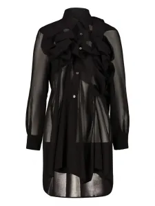 Рубашка с оборками Comme Des Garcons, черный