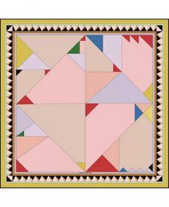 Двойной шелковый шарф с сочетанием цветов Jessie Zhao New York, розовый