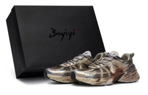 Nike V2K Run Амортизирующие противоскользящие повседневные кроссовки для бескаблучной обуви Унисекс Рыже-красный Серый Желтый