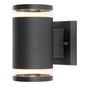 Настенный светильник Globo Lighting Alcala, прозрачное стекло / железо - 2 лампы - черный