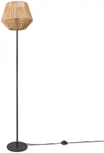 Торшер Paco Home "Pinto", 1 лампочка, лампочка E27 | без лампочки, современный светодиодный светильник в стиле бохо, гостиная, спальня, цоколь Е27 Ø 33 см, Рост: 145,5 см, черный