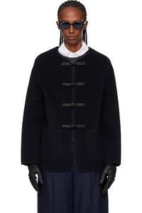 Двусторонняя шерстяная куртка Róhe, темно-синий