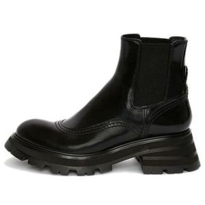 Кроссовки leather chelsea ankle boots 'black' Alexander Mcqueen, черный
