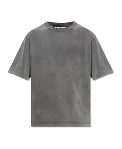 Футболка с нашивкой и логотипом Acne Studios, серый