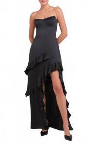 Шелковое макси-платье Magnolia в черном цвете Amanda Uprichard