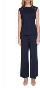 Женский топ без рукавов на пуговицах Tommy Hilfiger, Midnight