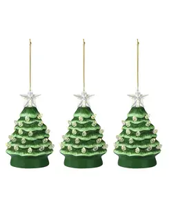 Ностальгические елочные украшения с гирляндами, набор из 3 штук Mr. Christmas, green