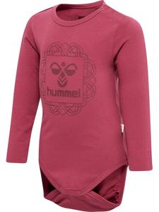 Hummel Детский боди с длинными рукавами "Hmlhelga Body L/S" красного цвета