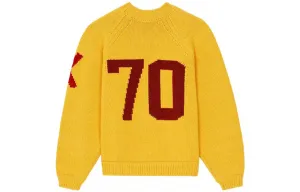 Джемпер с широкими рукавами и цветочным принтом KENZO, оранжевый желтый