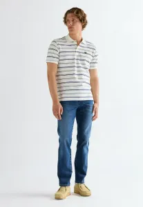 Поло с коротким рукавом в полоску, стандартного кроя. Wrangler, Worn White