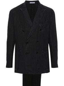 Двубортный льняной костюм Boglioli, синий