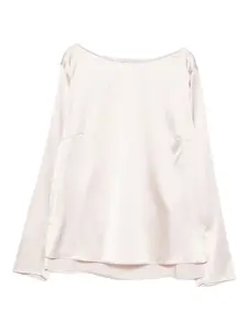 Блуза с длинными рукавами и вырезом «лодочка» Purotatto, бежевый