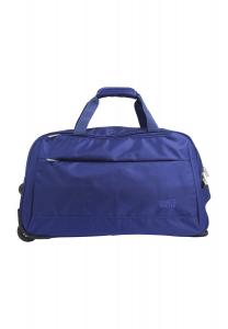 Дорожная сумка на колесиках, с эмблемой, на молнии, однотонная Globetrotter, темно-синий