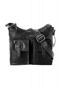 Сумка через плечо, натуральная кожа SPIKES & SPARROW, черный