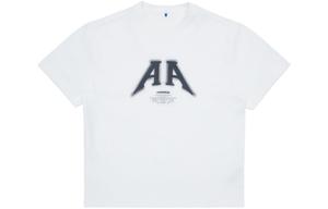 Футболка ADER ERROR с принтом логотипа из стрейч-хлопка, серо-белая