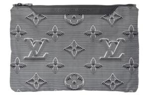 Кожаная клатч 2054 унисекс серый LOUIS VUITTON