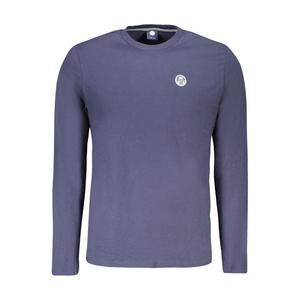 Синяя хлопковая футболка North Sails, синий