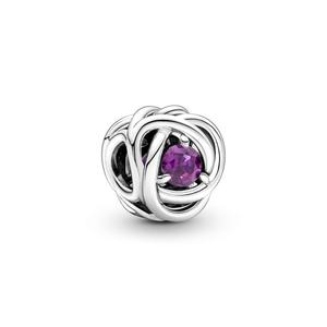 Шарм February Purple Eternity Circle Pandora, стерлинговое серебро