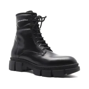 Воздушные ботильоны из кожи Karl Lagerfeld, черный