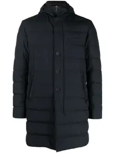 Пуховик с высоким воротником Herno, черный