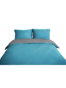 Cofi 1453 Двустороннее постельное белье из микрофибры, для односпальных и двуспальных кроватей, антрацитово-серого цвета